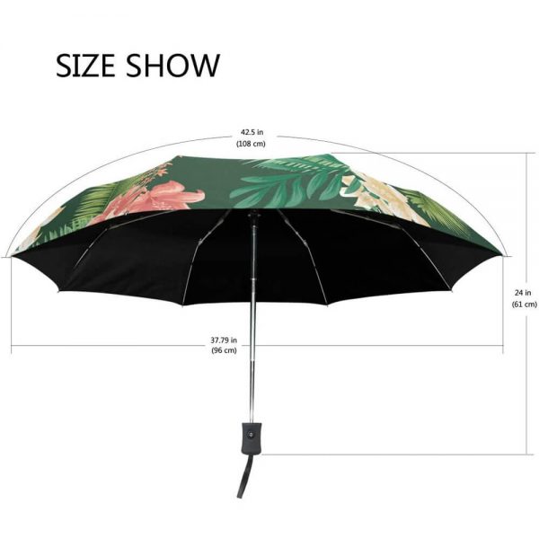 leaf umbrella with black coating