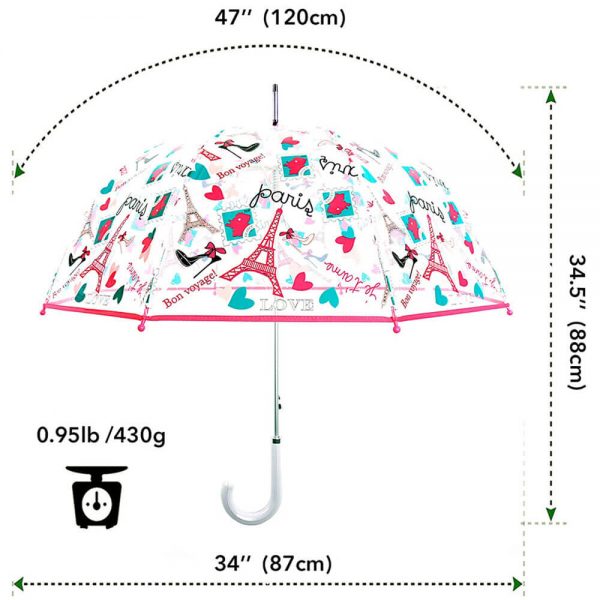 custom plastic see through umbrella