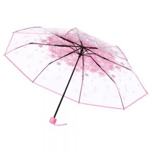 custom small compact clear umbrella