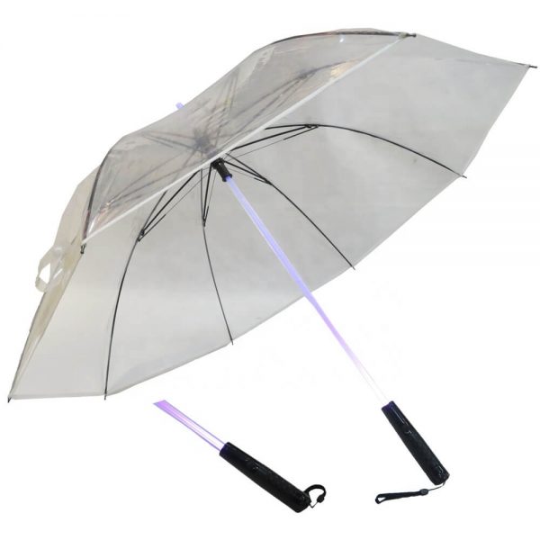 custom transparent umbrella with lights