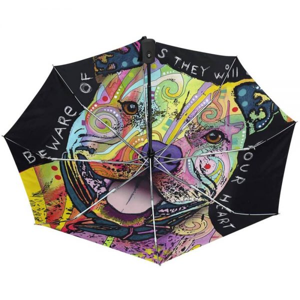custom umbrella with dog design