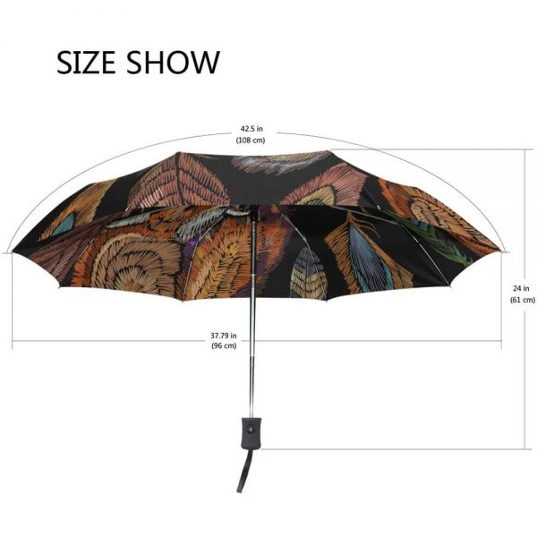 custom fox print umbrella with branded logo