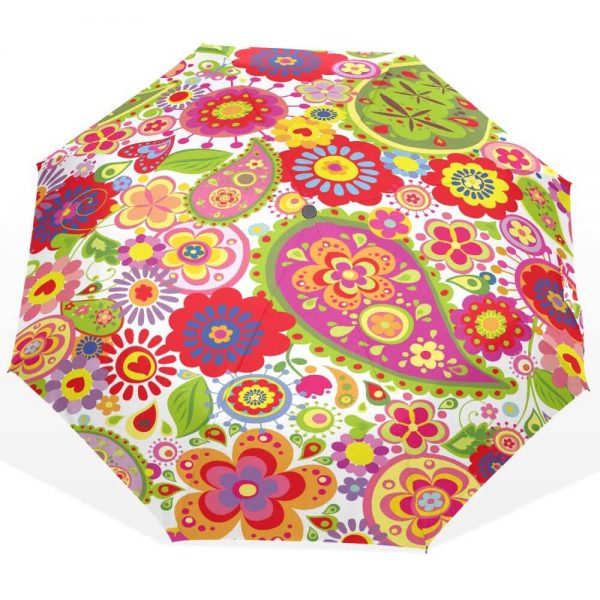 custom paisley print umbrella with logo