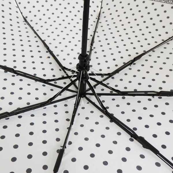 black and white polka dot umbrella