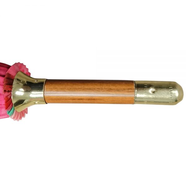 Flower Umbrella with Wood Pole