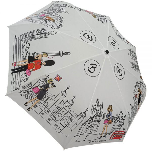 custom sketch umbrella with design girl