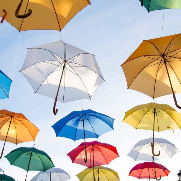 wholesale colourful hanging umbrella